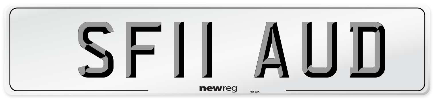 SF11 AUD Number Plate from New Reg